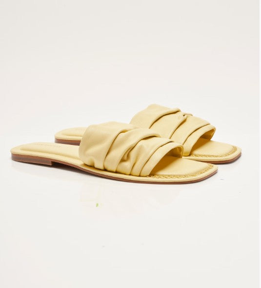FREE PEOPLE EVELYN SUNKISSED YELLOW SLIDE