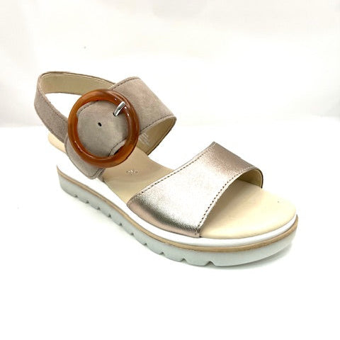 GABOR SATIN MET PUDER RABBIT SANDAL