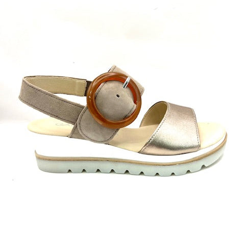 GABOR SATIN MET PUDER RABBIT SANDAL