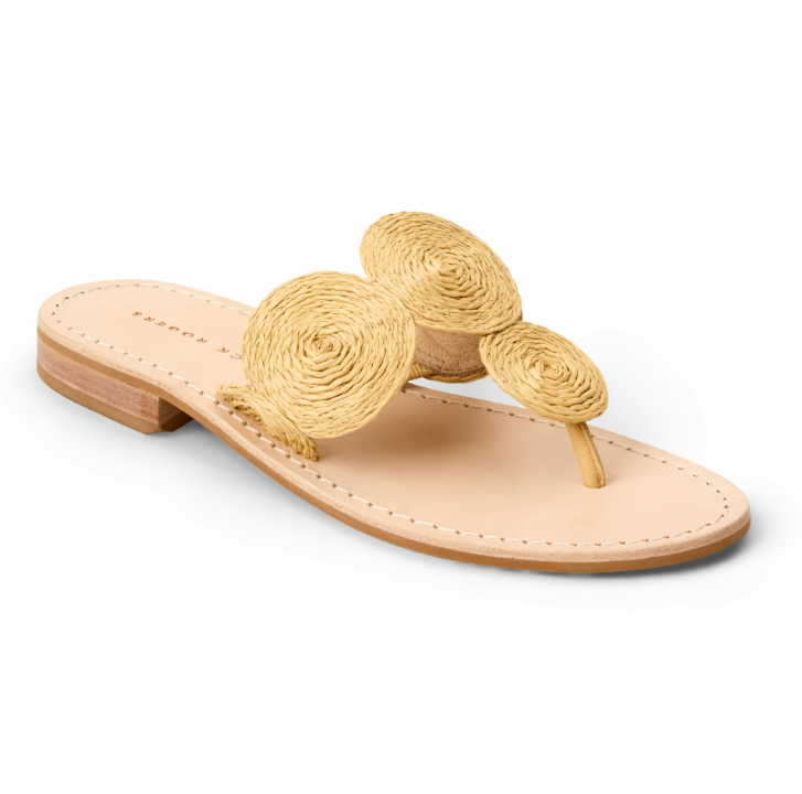 JACK ROGERS MARGO FLAT RAFFIA SANDAL