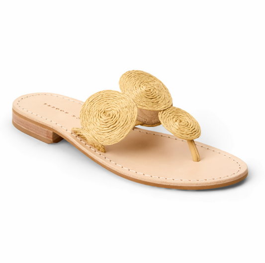 JACK ROGERS MARGO FLAT RAFFIA SANDAL