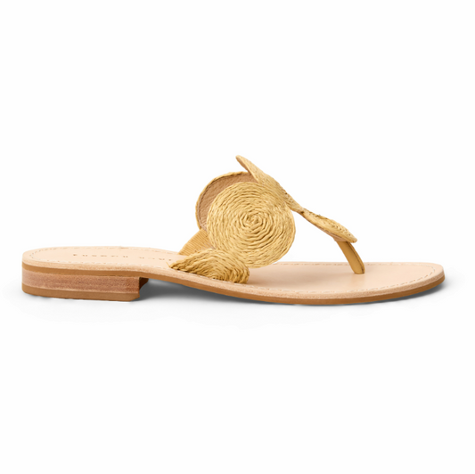 JACK ROGERS MARGO FLAT RAFFIA SANDAL