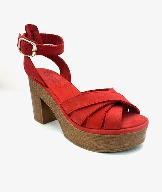 CHEROKEE JONI BLOCK HEEL RED