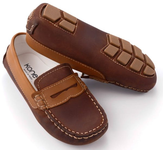 KONE M5005 COPPER/NATURAL BOYS LOAFER
