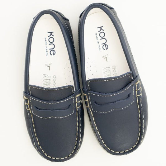 KONE M5005 NAVY NUB KIDS LOAFER