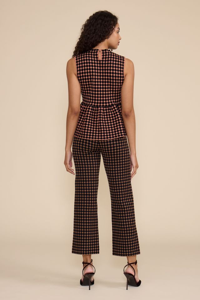MIA KNIT PANT BROWN/BLACK MULTI