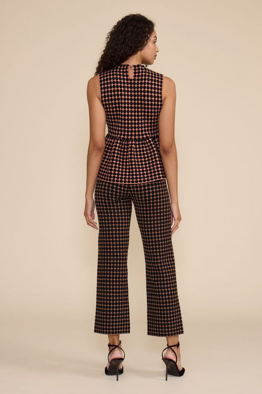 MIA KNIT PANT BROWN/BLACK MULTI