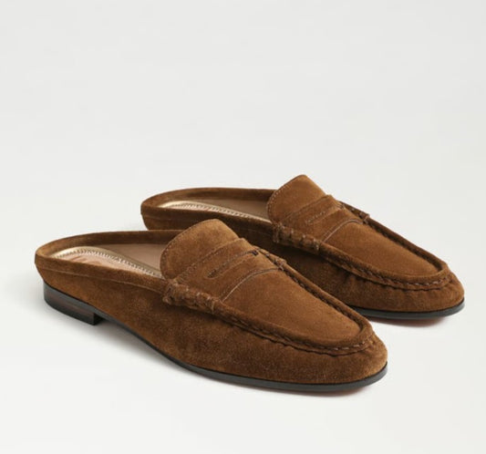 SAM EDELMAN LOUELLA MULE WARM NUTMEG SUEDE