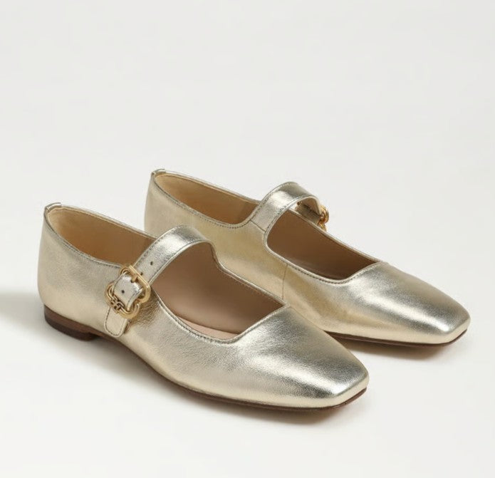 SAM EDELMAN MICHAELA GOLD LEAF MARY JANE