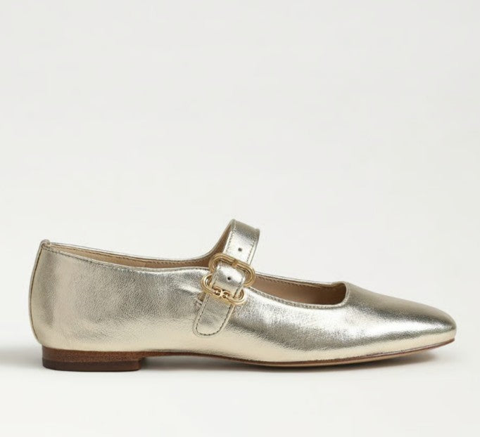 SAM EDELMAN MICHAELA GOLD LEAF MARY JANE