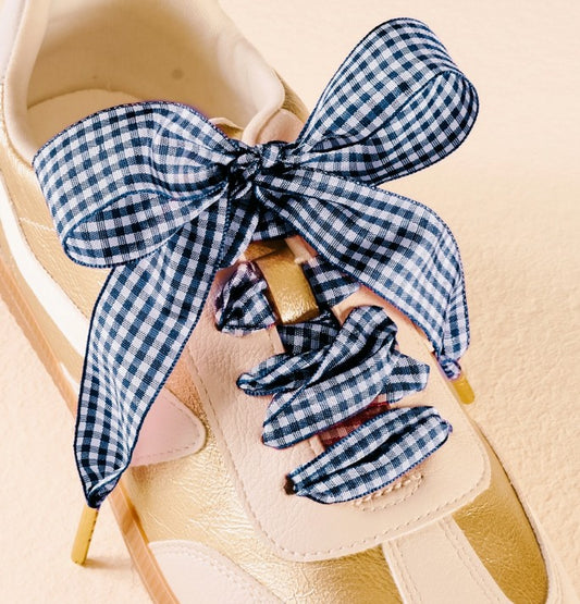 GINGHAM NAVY LACE