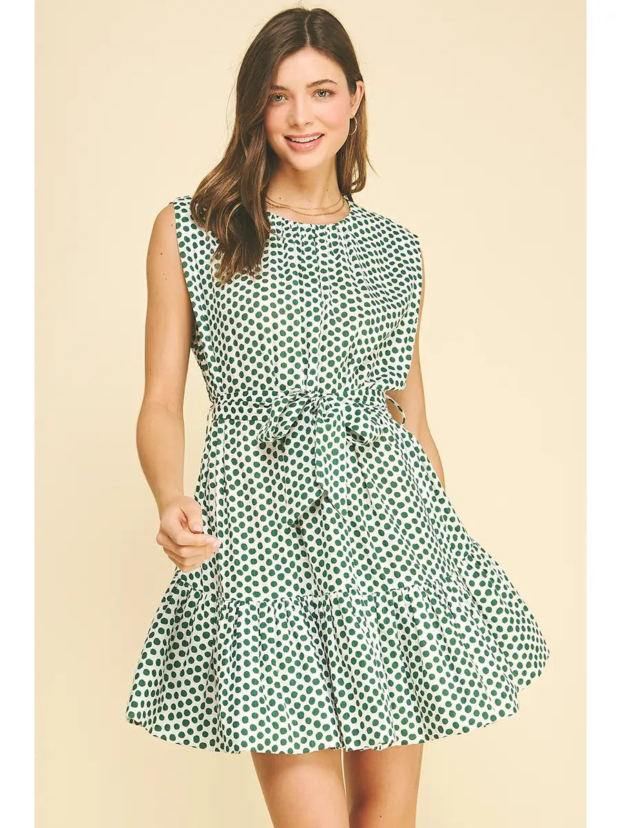POLKA DOT MINI KELLY GREEN