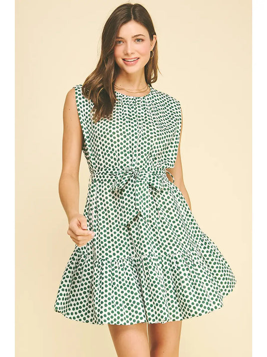 POLKA DOT MINI KELLY GREEN