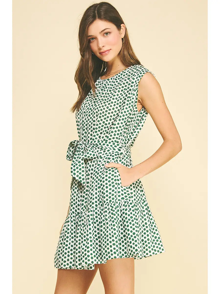 POLKA DOT MINI KELLY GREEN
