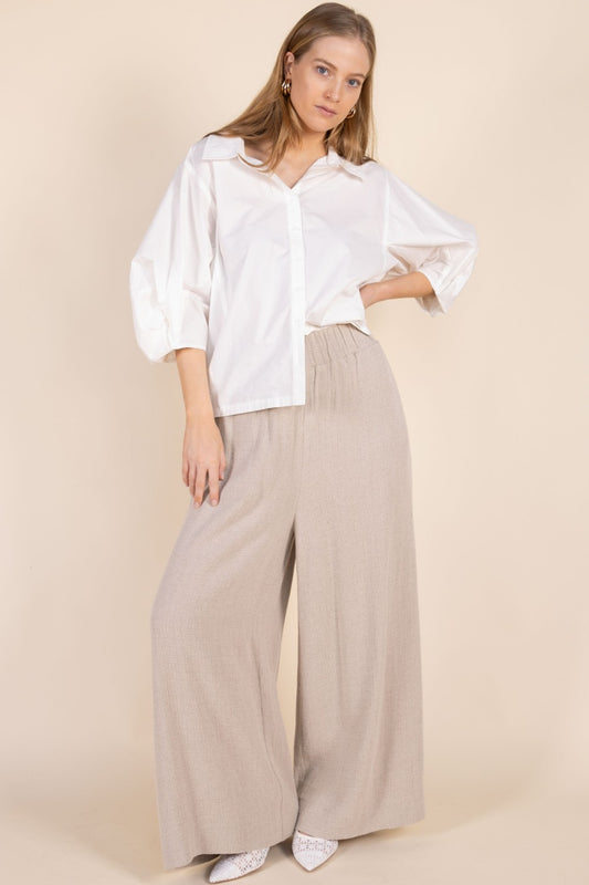 POPLIN BISHOP BUTTON UP