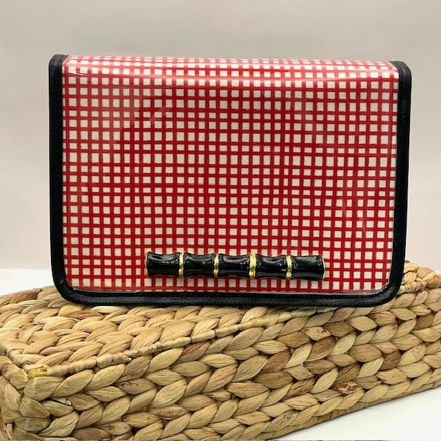 CLEAR STADIUM RED GINGHAM