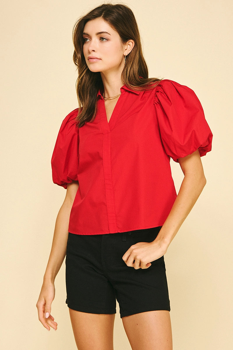 BUBBLE SLEEVE TOP
