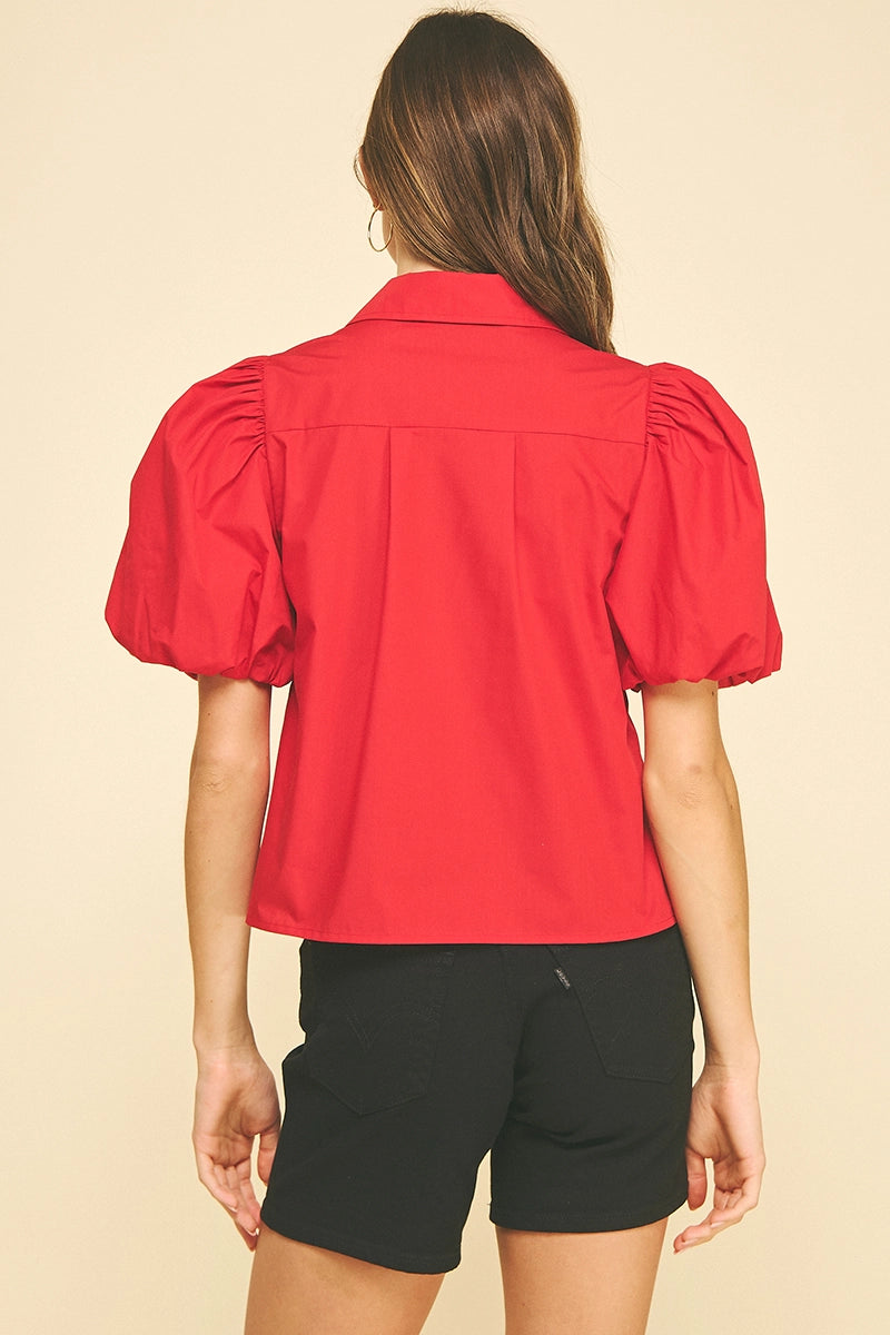 BUBBLE SLEEVE TOP