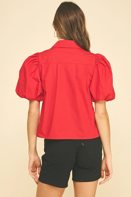 BUBBLE SLEEVE TOP