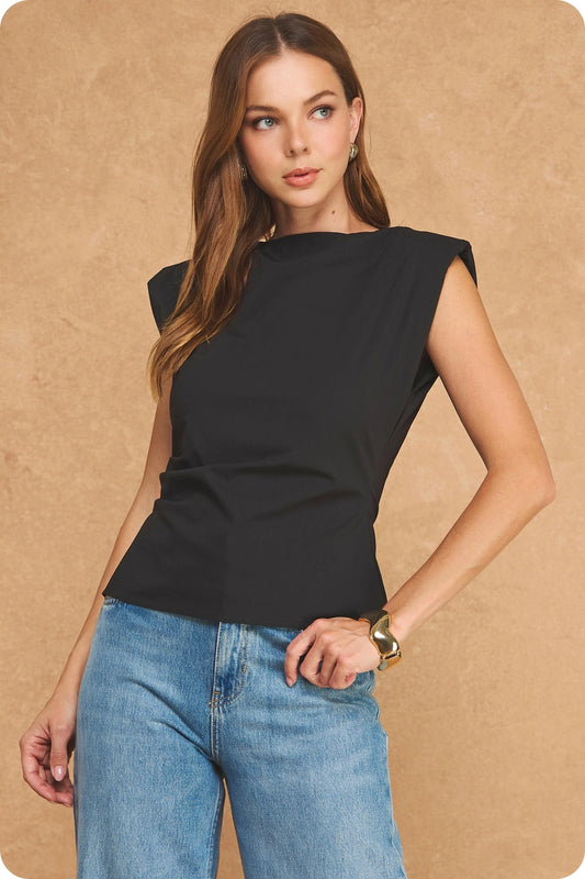 CAP SLEEVE STRETCH TOP
