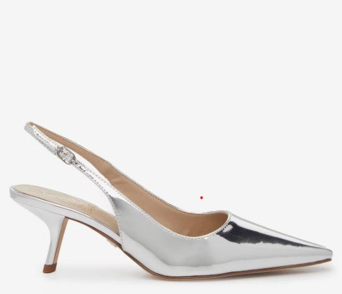 SAM EDELMAN BIANKA SLINGBACK PUMP SILVER