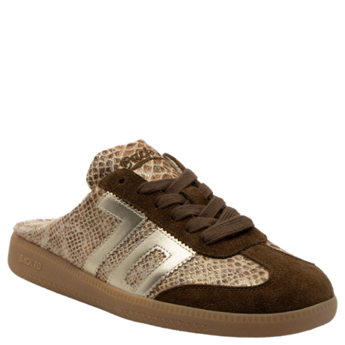 BACK 70 EASTER W26 SNAKE GOLD SLIP ON SNEAKER