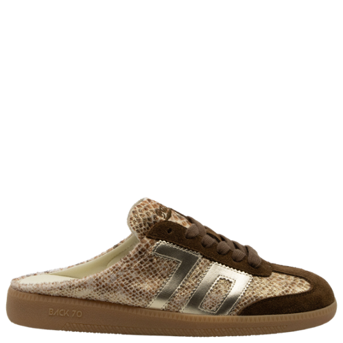 BACK 70 EASTER W26 SNAKE GOLD SLIP ON SNEAKER