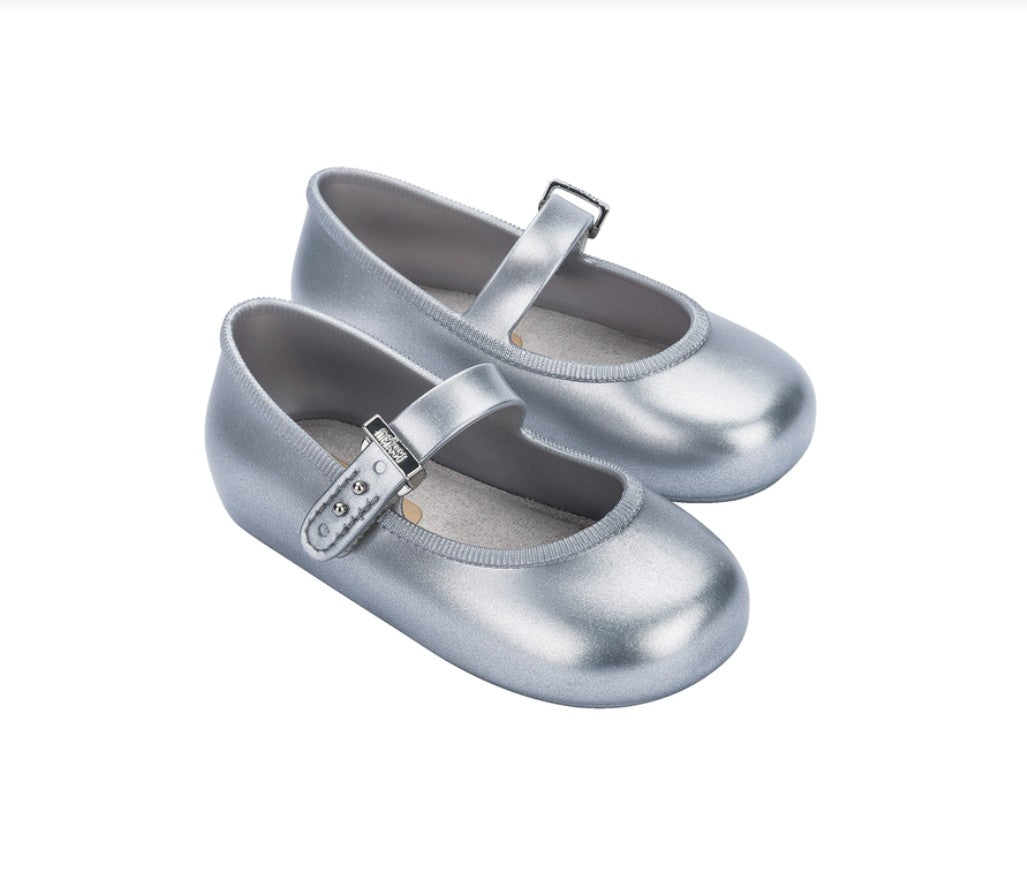 MINI MELISSA SOFT BALLERINA SILVER MARY JANE
