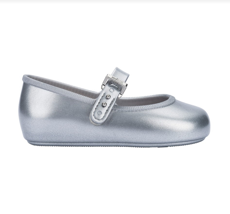 MINI MELISSA SOFT BALLERINA SILVER MARY JANE