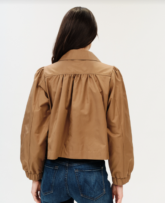 LENI COLLARED JACKET IN TOFFEE