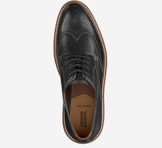 JOHNSTON & MURPHY 20-3531 UPTON WINGTIP BLACK