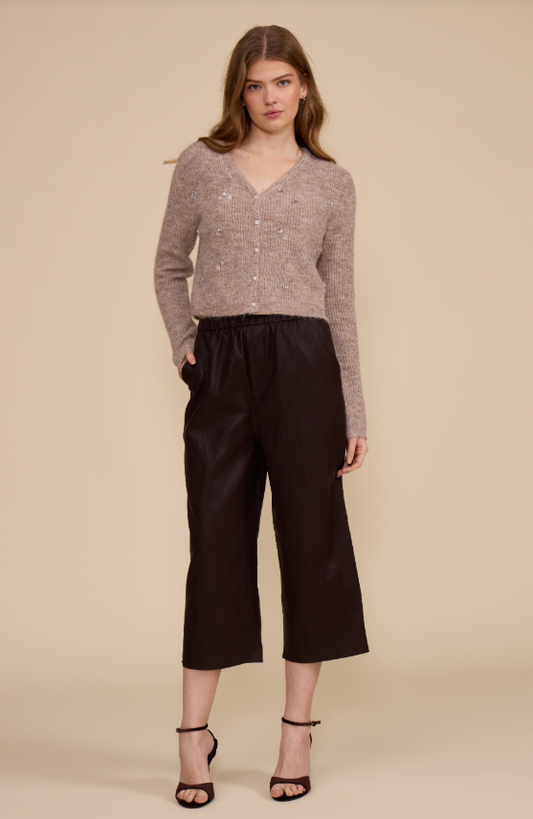 JASON LEATHER BROWN PANT