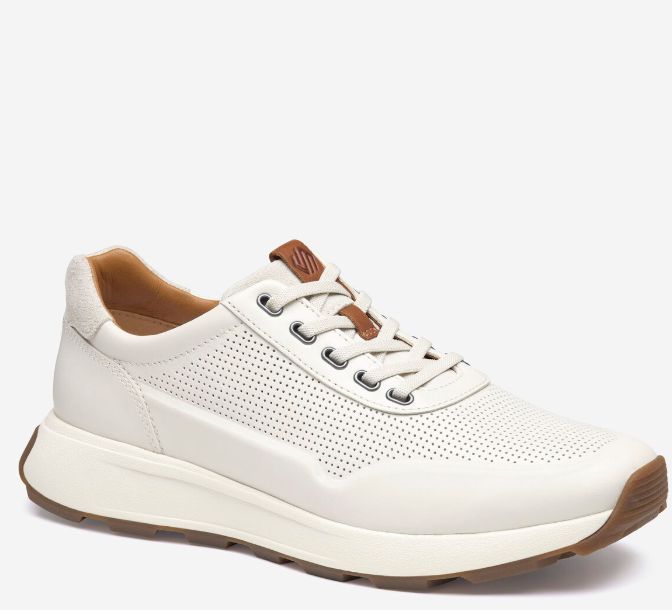 JOHNSTON & MURPHY 25-2941 DOUGLAS JOGGER WHITE