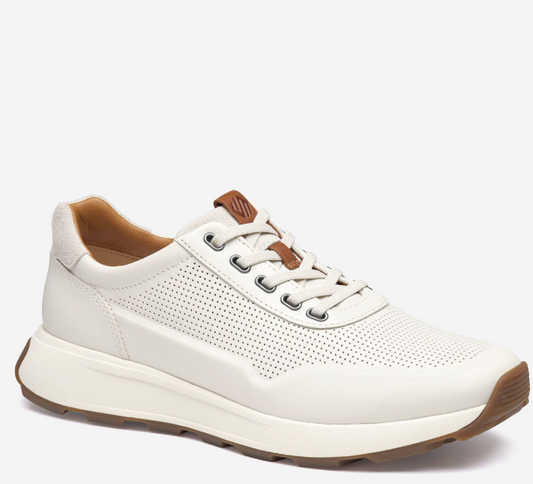 JOHNSTON & MURPHY 25-2941 DOUGLAS JOGGER WHITE