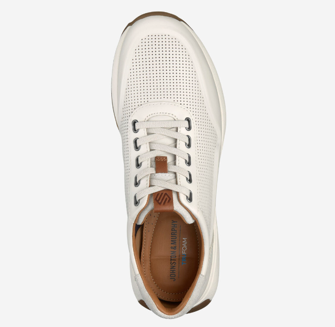 JOHNSTON & MURPHY 25-2941 DOUGLAS JOGGER WHITE