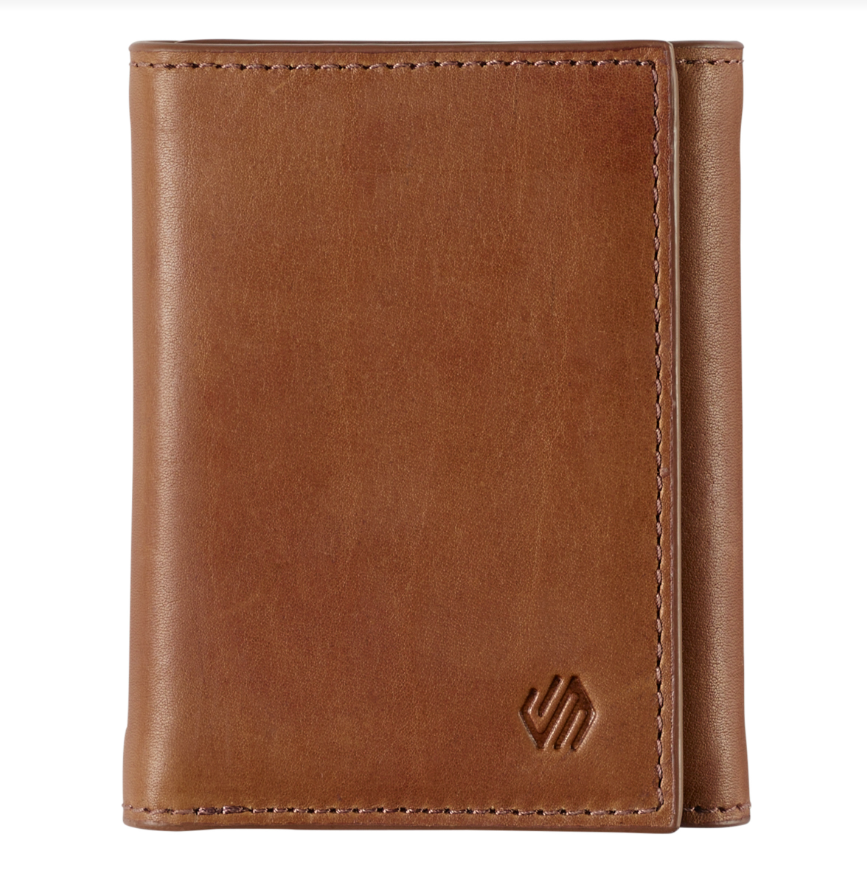 RHODES TRI FOLD WALLET IN TAN