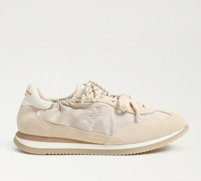 SAM EDELMAN EVARA MODERN IVORY SUEDE SNEAKER