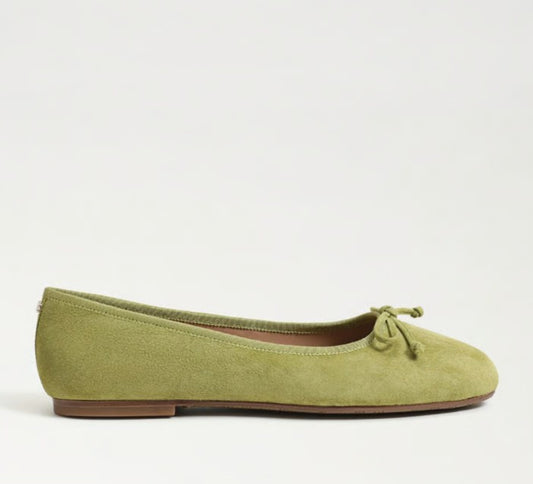 SAM EDELMAN ALIE MARTINI OLIVE SUEDE FLAT