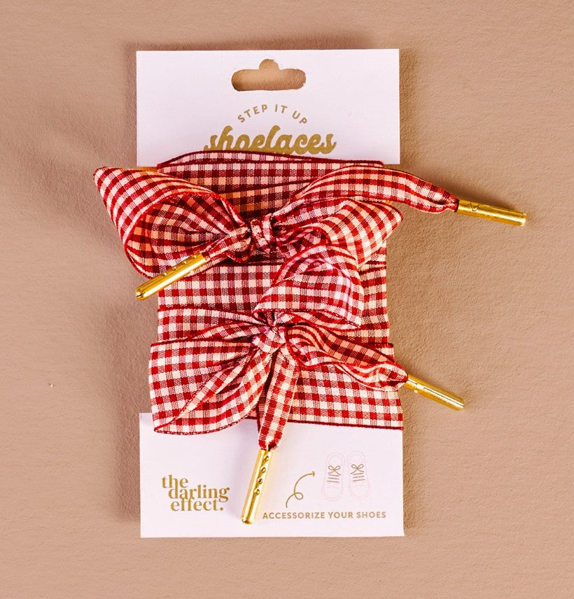 GINGHAM RED LACE