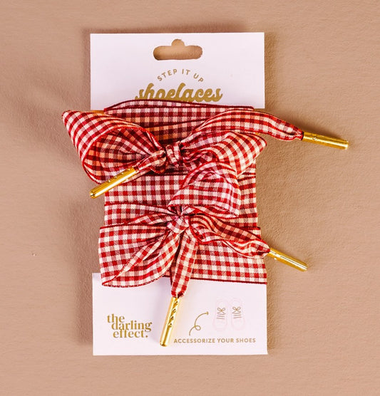 GINGHAM RED LACE