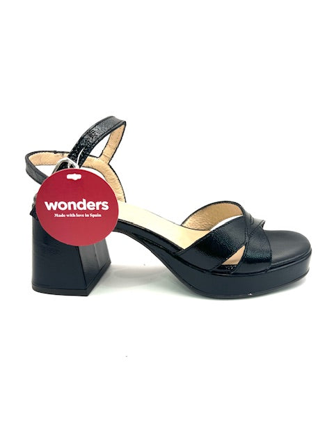 WONDERS G-6820 ZAIDA 20 NEGRO HEEL