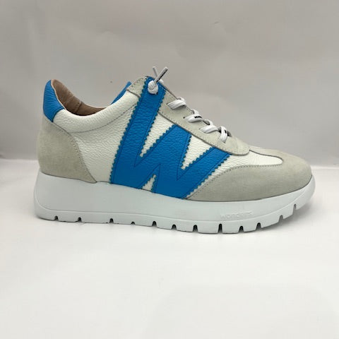 WONDERS A-2476 BLANCO/LAGOON SNEAKER
