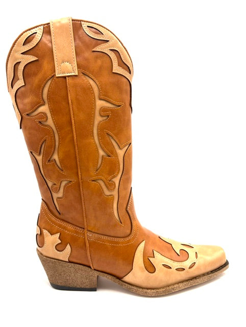COCONUTS BY MATISSE WYLIE TAN/NATURAL WESTERN BOOT