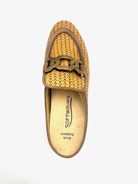 SOFTWAVES 7.78.146 RAFFIA MULE MOUSSE