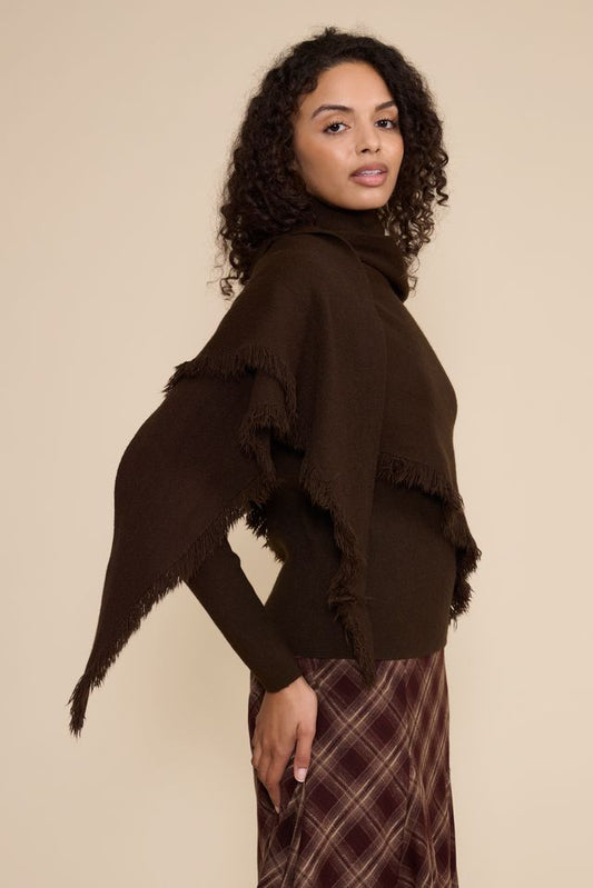 MURPHY SCARF/SWEATER SET CHOCOLATE BROWN