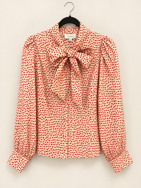 POLKA DOT BOW TIE TOP