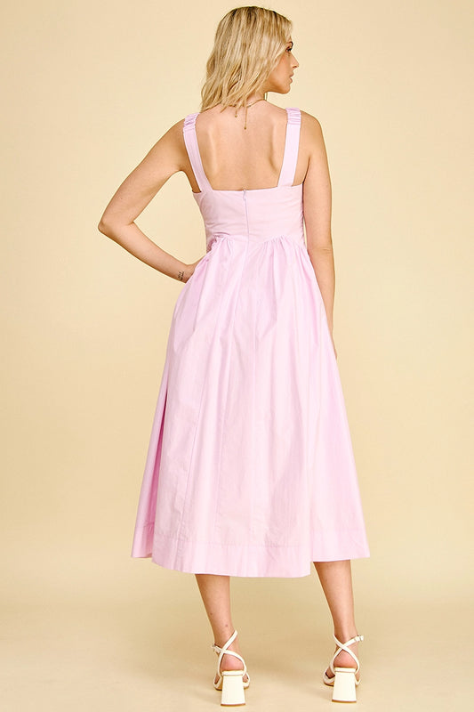 SLEEVELESS MIDI IN LAVENDER PINK