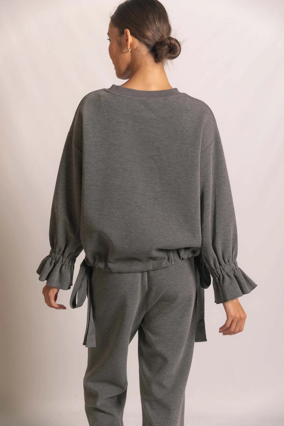 BARREL LEG PANT CHARCOAL