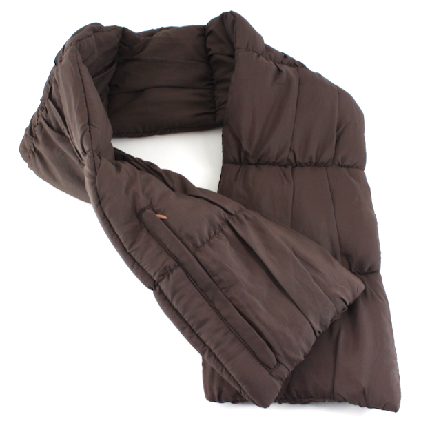 PUFFER SCARF BROWN