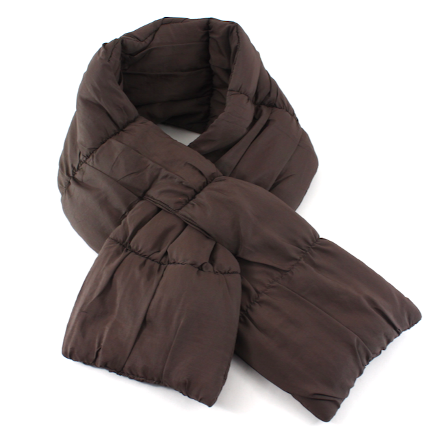 PUFFER SCARF BROWN